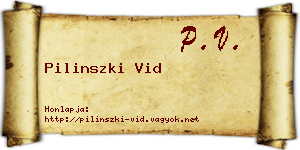 Pilinszki Vid névjegykártya